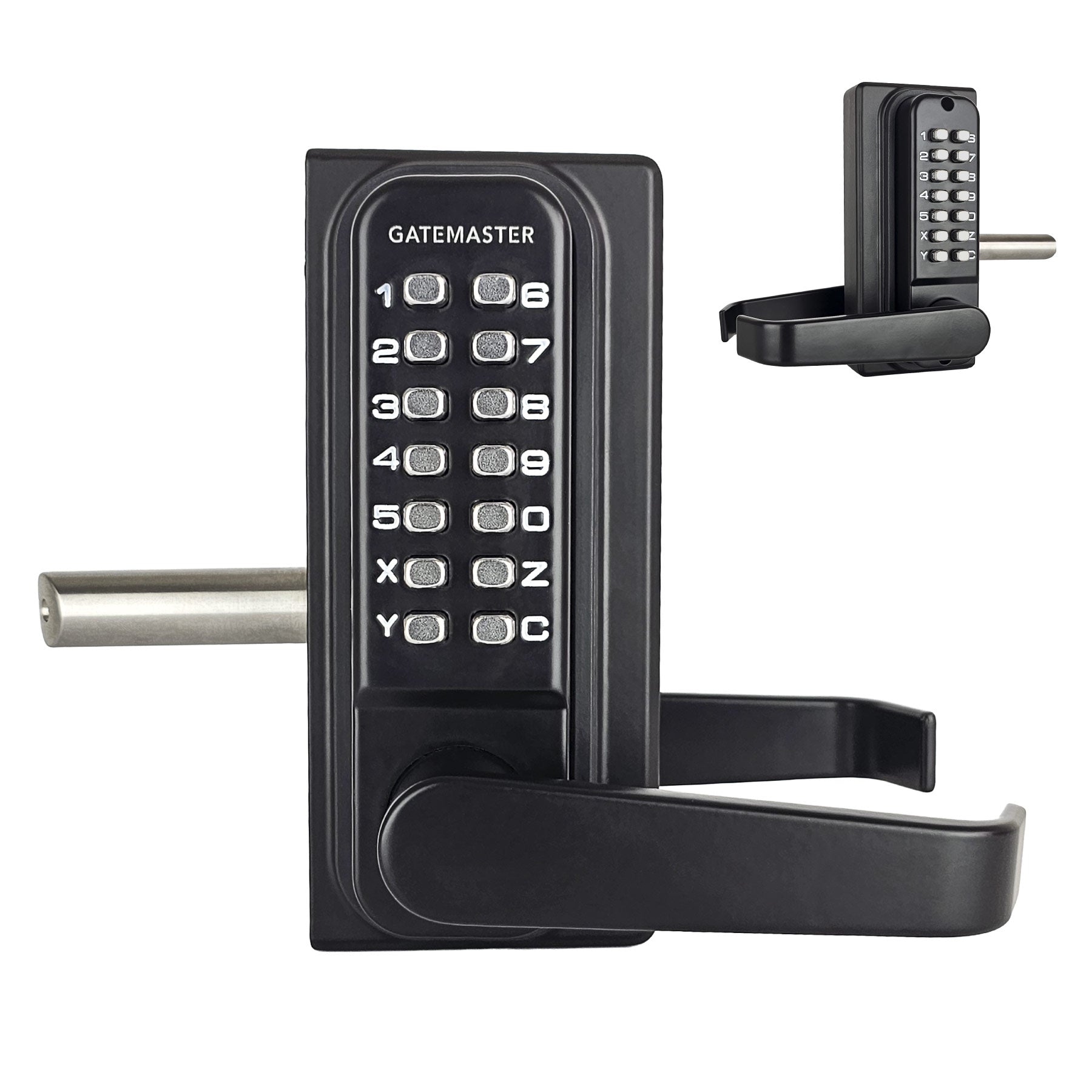 Gatemaster BDGL4060L  - BDGL Superlock 2.0 Code Gate Lock - Lever Handle - Double-Sided Keypad - Left Hand