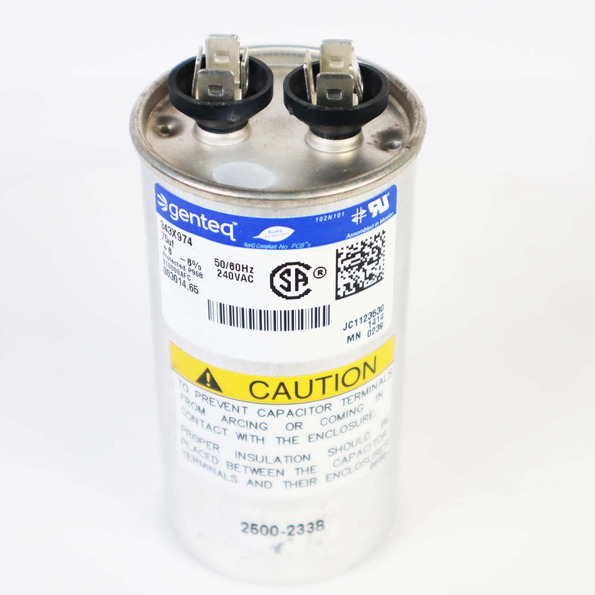Linear 2500-2338 CAPACITOR 75MFD 240VAC LEESON#