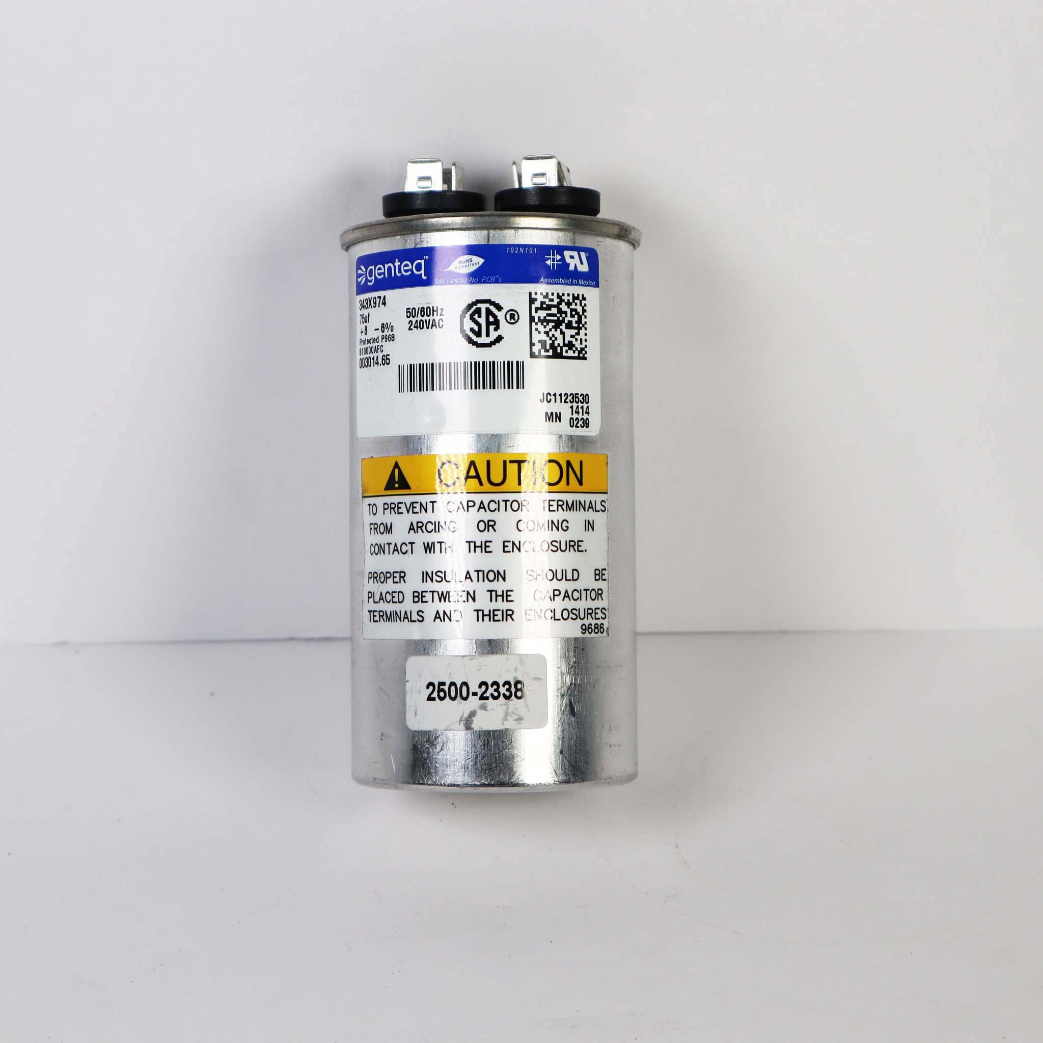 Linear 2500-2338 CAPACITOR 75MFD 240VAC LEESON#
