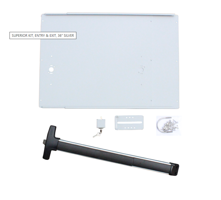 Kit de barra de salida superior DAC Industries 6045 – Barra de salida Detex - Con caja de seguridad