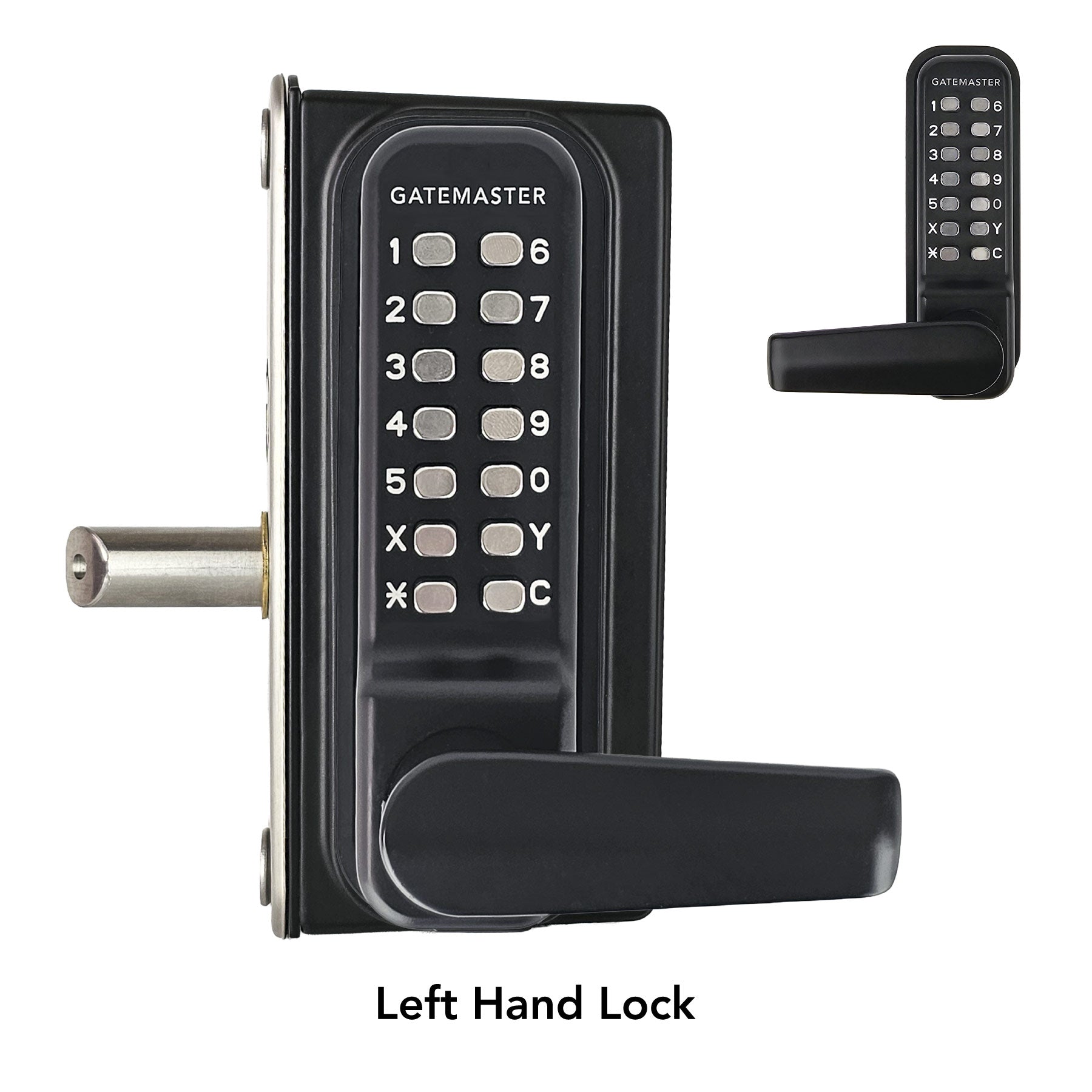 Gatemaster BDGWRRL - BDGW Superlock 2.0 RapidReset Gate Lock - Fixed Surface Mounted - Double-Sided Keypad - Left Hand