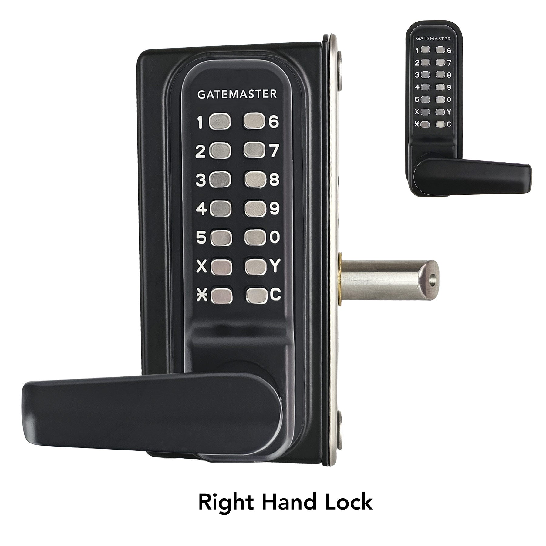 Gatemaster BDGWRRR - BDGW Superlock 2.0 RapidReset Gate Lock - Fixed Surface Mounted - Double-Sided Keypad - Right Hand