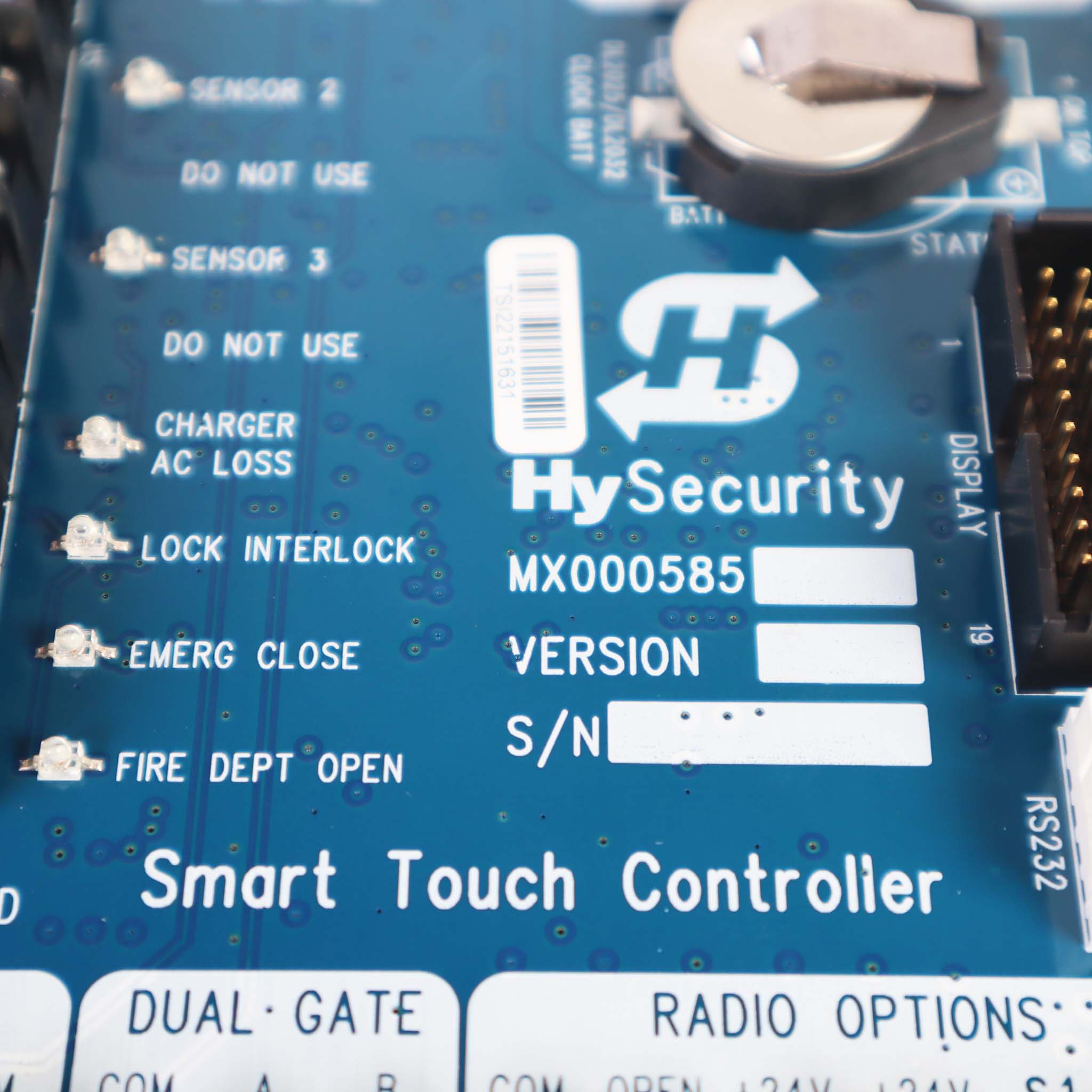 Placa Hysecurity MX000585-2, controlador táctil inteligente