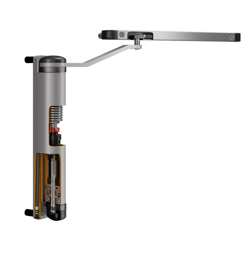 Cierrapuertas compacto Locinox Lion para puertas de hasta 165 lb