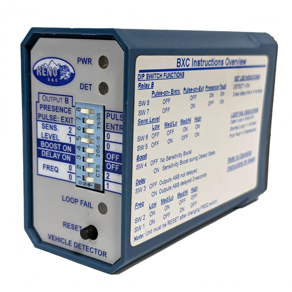 DETECTOR DE BUCLE RENO AE BXC-4 DETECTOR COMPACTO DE 12-24 V CA/CC