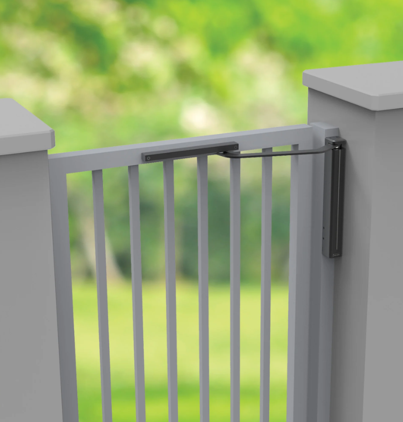 D&D Technologies DC622G-R-1-9004 - Slimline Right Hand Hydraulic Vertical Gate Closer - Black