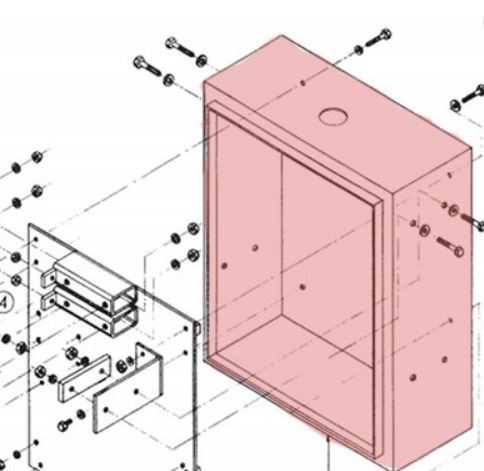 Linear 2110-067-BT ENCLAVAMIENTO SIN PUERTA GSWG SWG NEGRO TEX