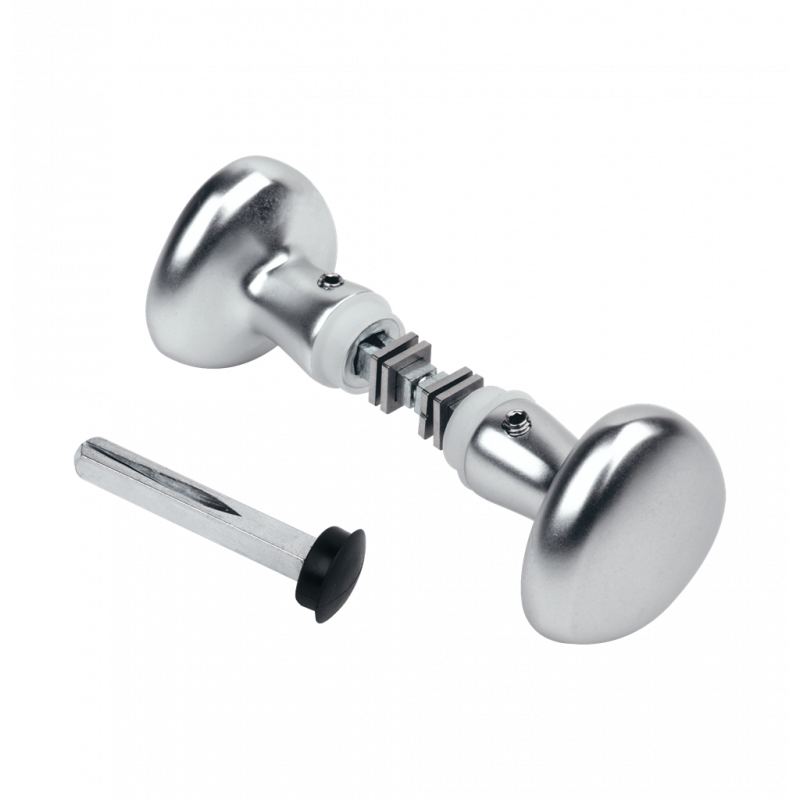 Locinox 3006KR - Manivela redonda de aluminio con semieje