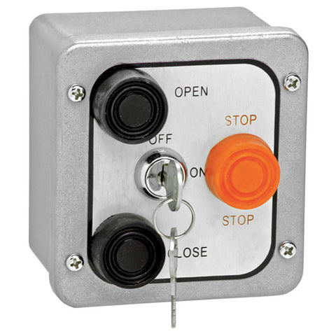 3BXL Open/Close/Stop Exterior Control Station w/ Lockout (Metal)