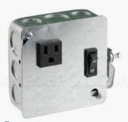 Liftmaster K10-36700 RECEPTÁCULO E INTERRUPTOR DE ENCENDIDO/APAGADO, 120 V