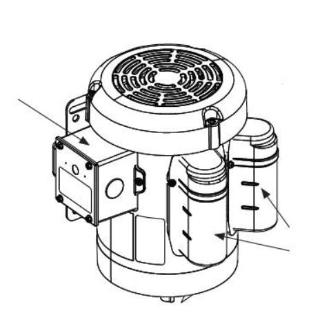 Motor eléctrico HySecurity MX001636, 60 Hz, 1 hp, 3Ø, 3450 RPM, 208-230/460 V CA