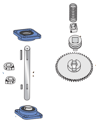 All-O-Matic DST-AY350 DRIVE SHAFT ASSEMBLY AND ALUMINUM HUB