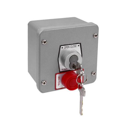 1KXS-BC Tamperproof Exterior Key Switch w/ Stop Button & Best Core Cylinder