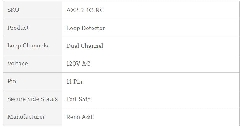 RENO A&E AX2-3-1C NO ***Discontinued - Unavailable*** - Presupuesto