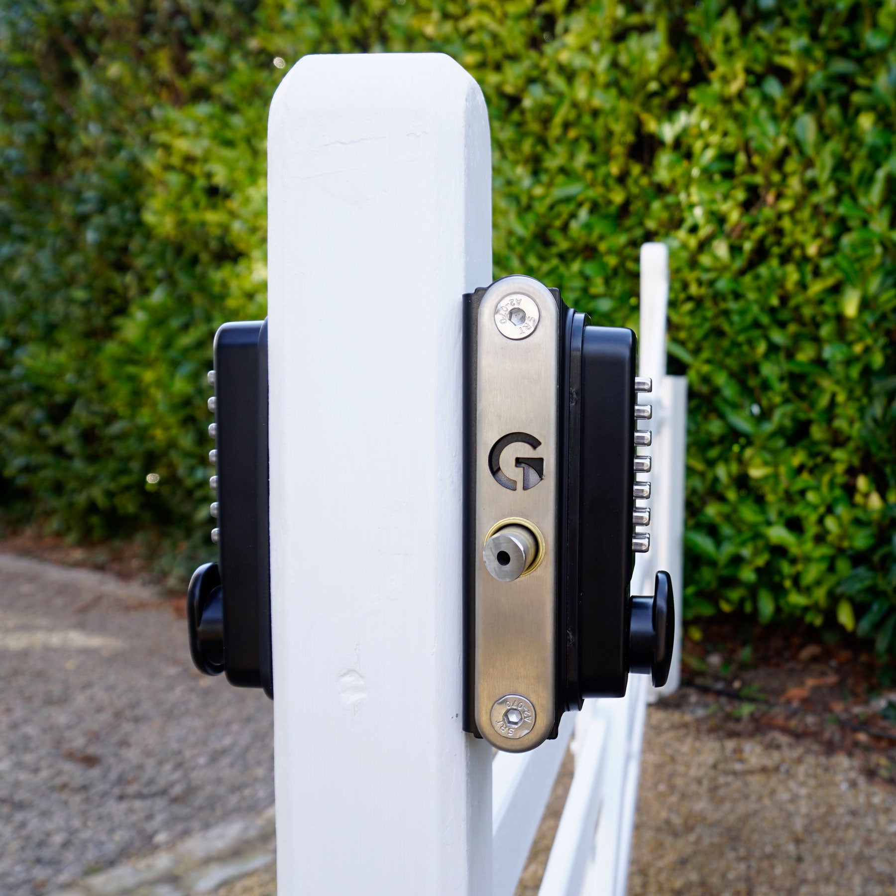 Gatemaster BDGWL Superlock 2.0 Code Gate Lock - Surface Mounted - Double-Sided Keypad - Left Hand