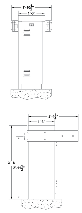 Linear OSCO SG-D-25-211 Barrier Gate Operator - Specifications