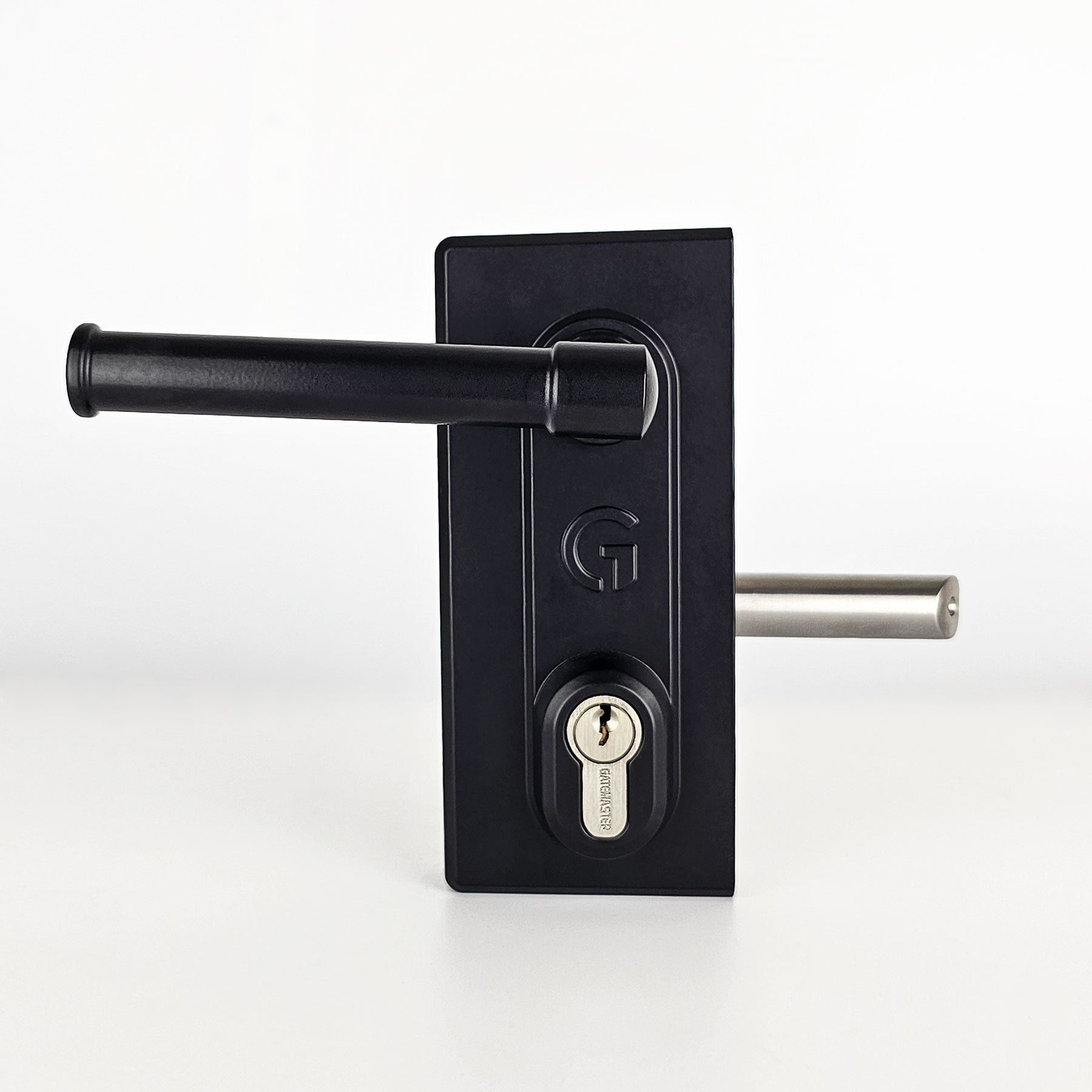 Gatemaster BLD4060P - BLD Superlock 2.0 Keyed Gate Lock - Latch Deadlock - Double-Sided Key Access - Black, Plain Handle