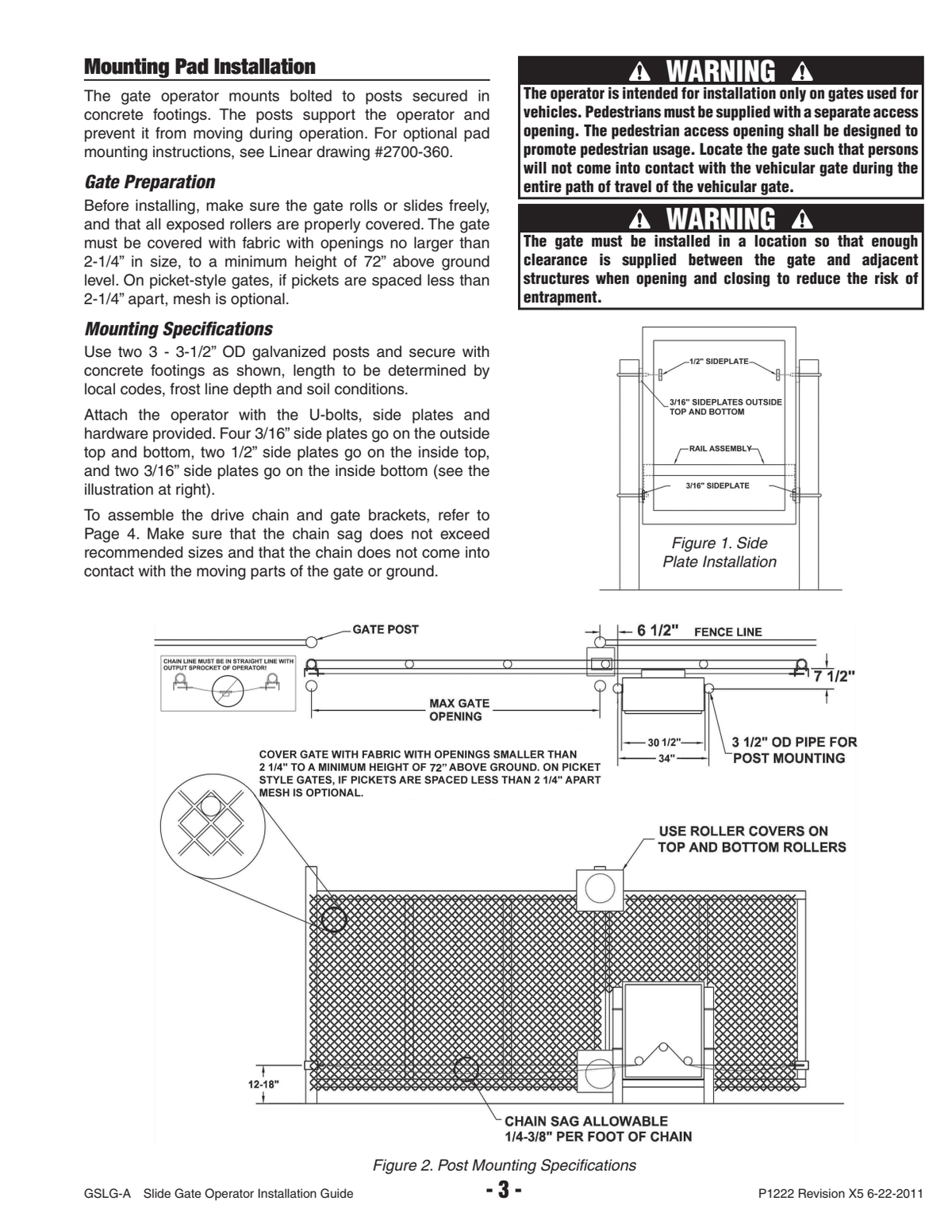OPERADOR DE PUERTA CORREDIZA LINEAL OSCO GSLG-A-221 DE 1/2 HP - Información técnica