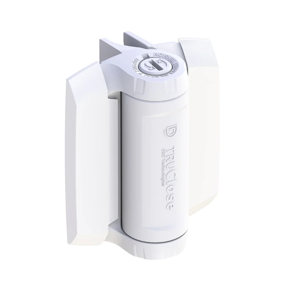 Bisagras resistentes TruClose® TCHD1AL1S3BT de D&amp;D Technologies para puertas metálicas - Negras, 1 pata