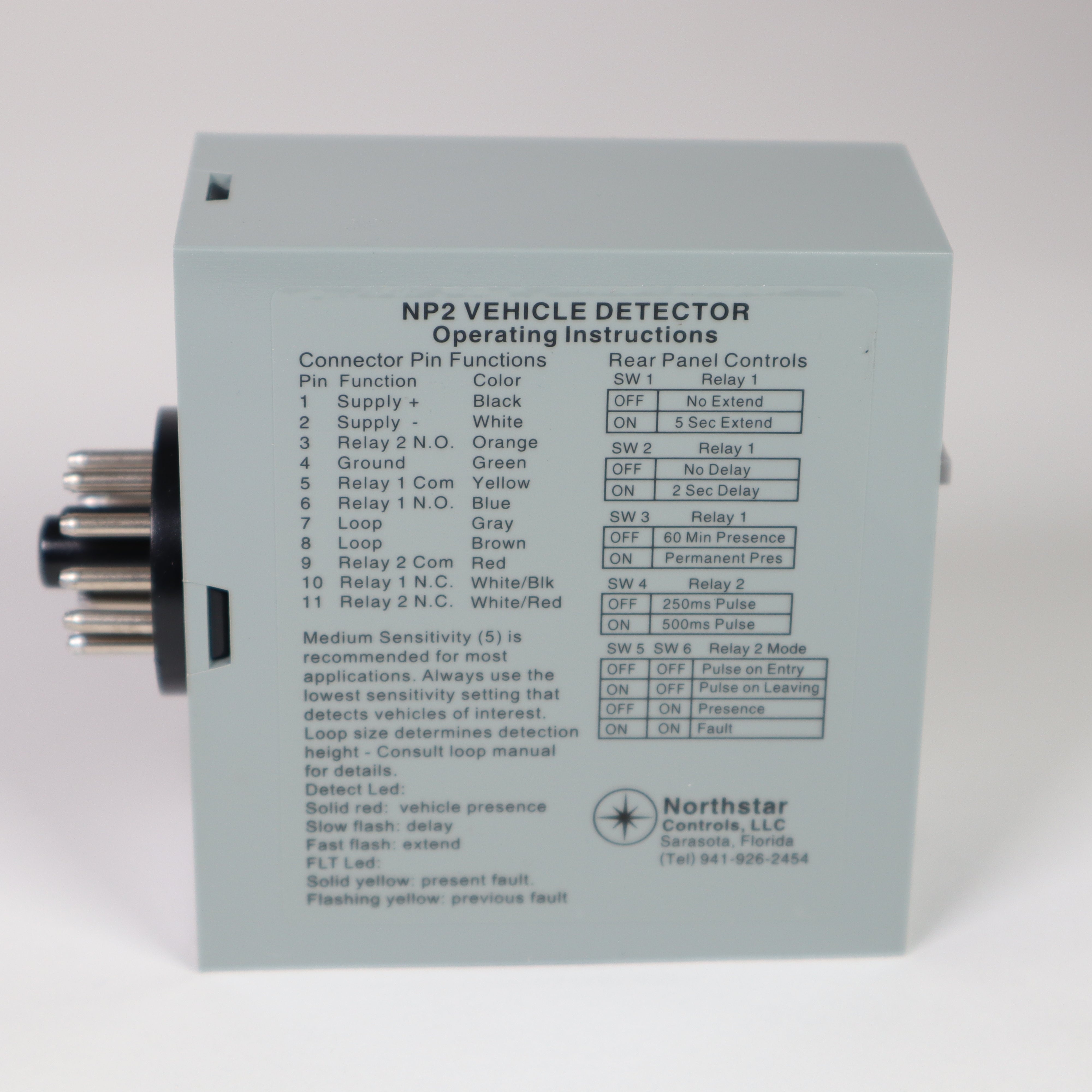 Detector de bucle Northstar NP2 de 12-24 V CA/CC