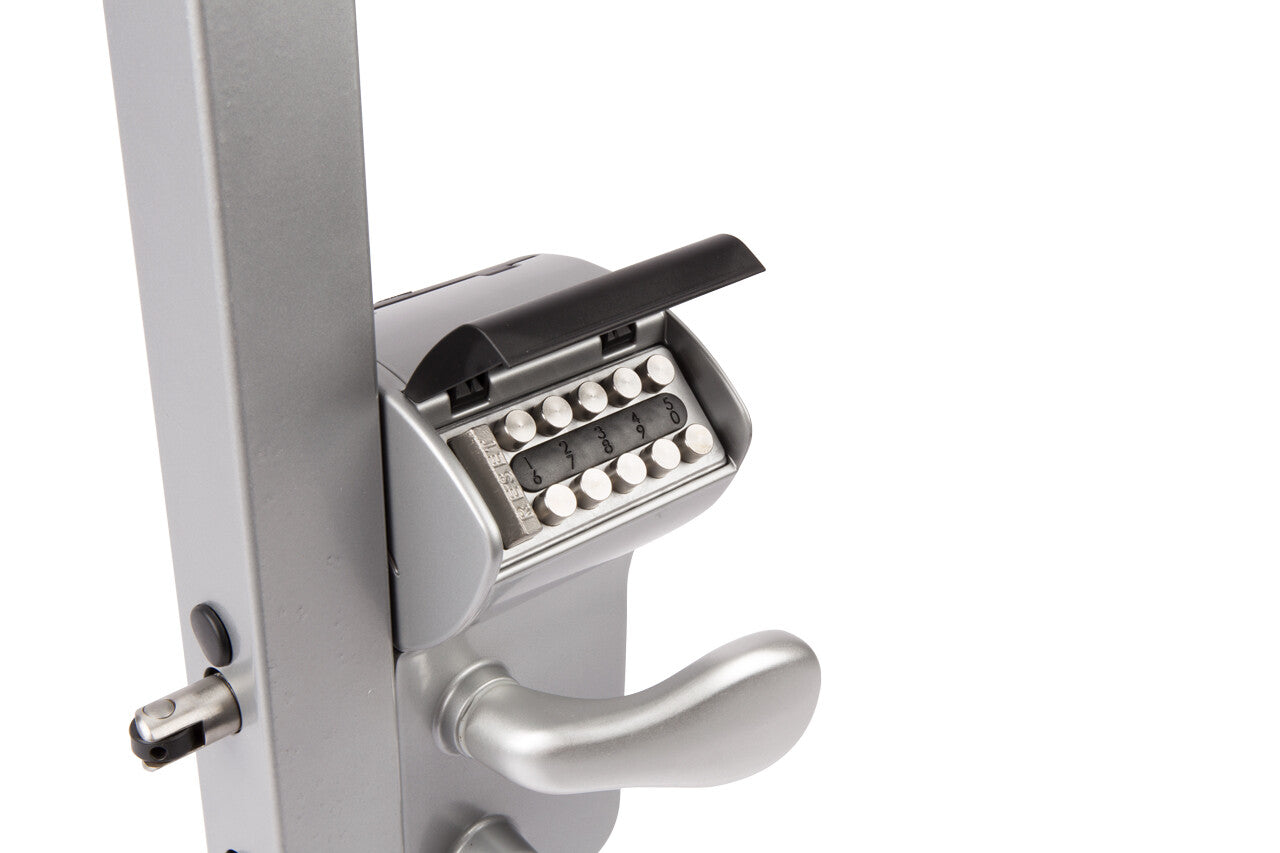 Locinox LMKQ60V2LVSZC-9005 Vinci Surface Mounted Mechanical Code Lock for 2-1/2" to 3" Gate Frames - Black