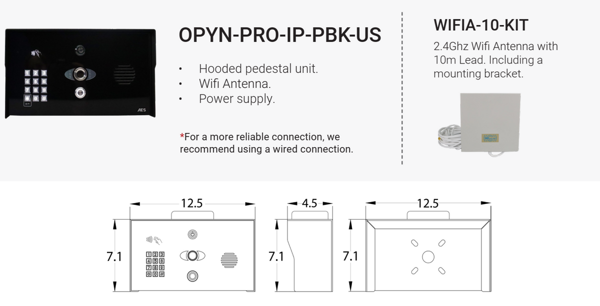 AES OPYN-PRO-IP-PBK-US - Smart Video IP/Wifi Intercom - Presupuesto