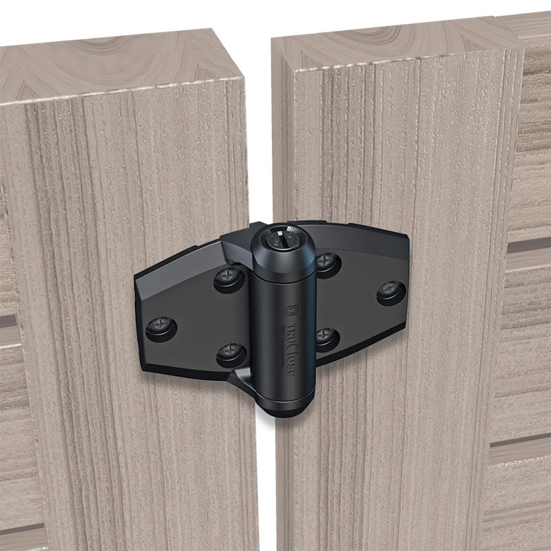 D&D Technologies TruClose® TCA3L2S3BT REGULAR for Wood & Vinyl Gates - Black, 2 Legs