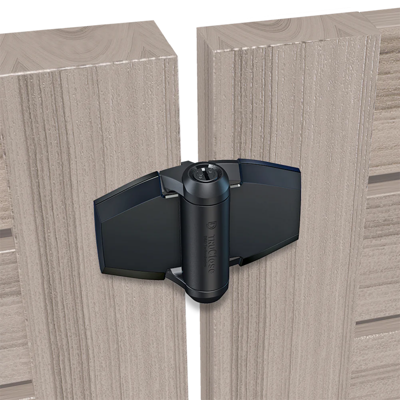 D&D Technologies TruClose® TCA3L2S3BT REGULAR for Wood & Vinyl Gates - Black, 2 Legs