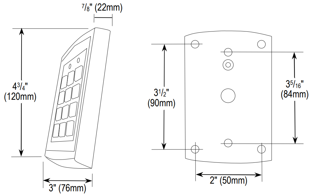 Seco-Larm SK-1323-BPQ Sealed Black Housing Weatherproof Stand-Alone Keypad with Proximity Card Reader - Presupuesto