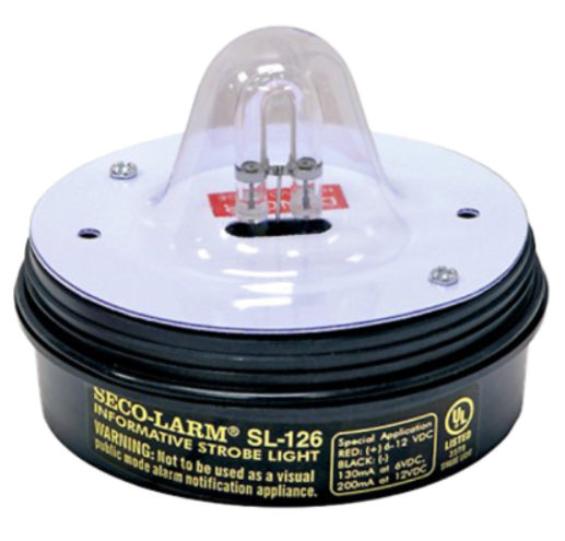 Seco-Larm SL-126-A24Q/R Strobe Light, 6~24VDC, Red