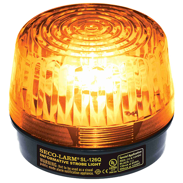 Seco-Larm SL-126-A24Q/A Strobe Light, Amber, 2-Wire