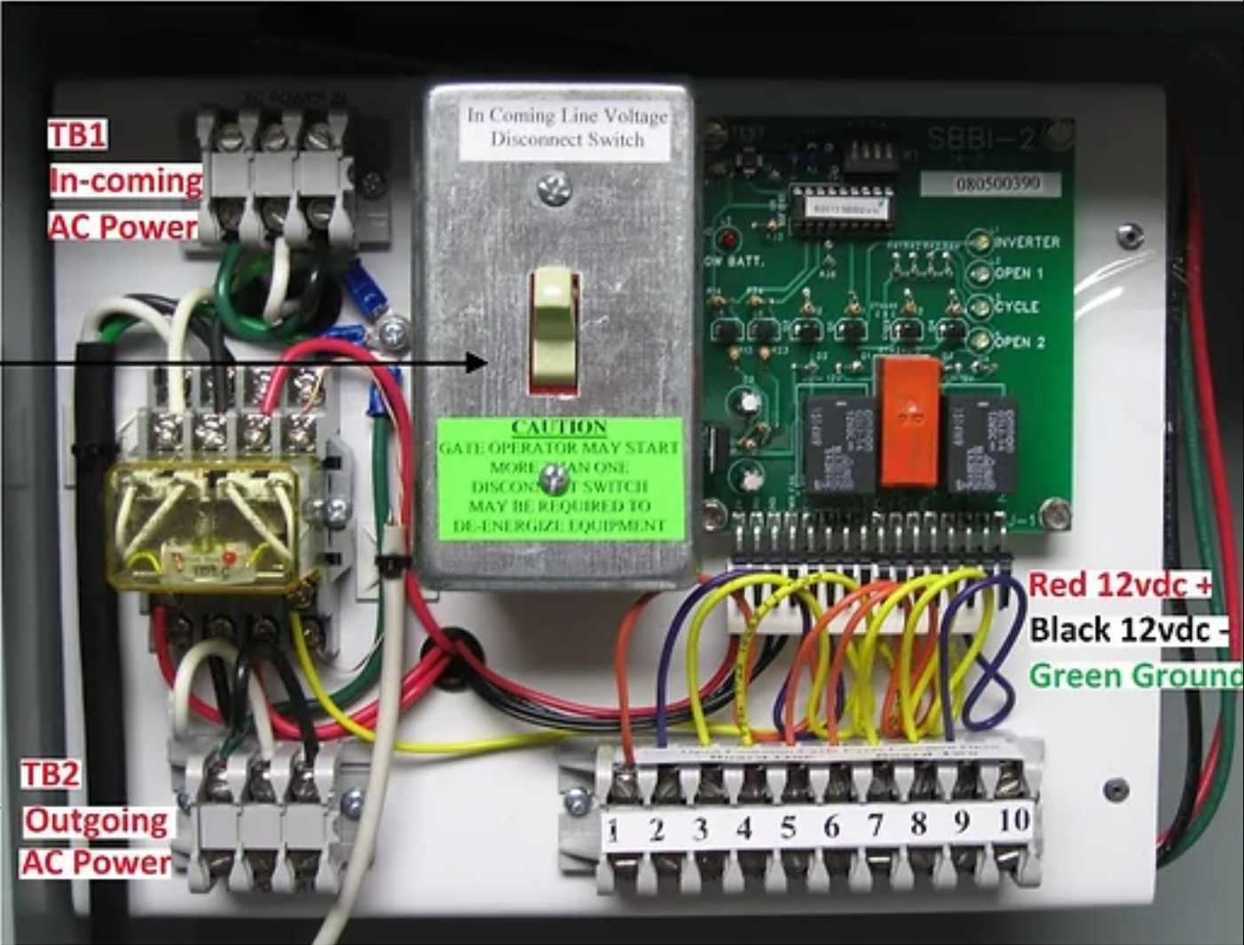 Byan SBBI-2   SINGLE SINGLE SYSTEM BATTERY BACK-UP, 1 OR 2 GATE LEAVES