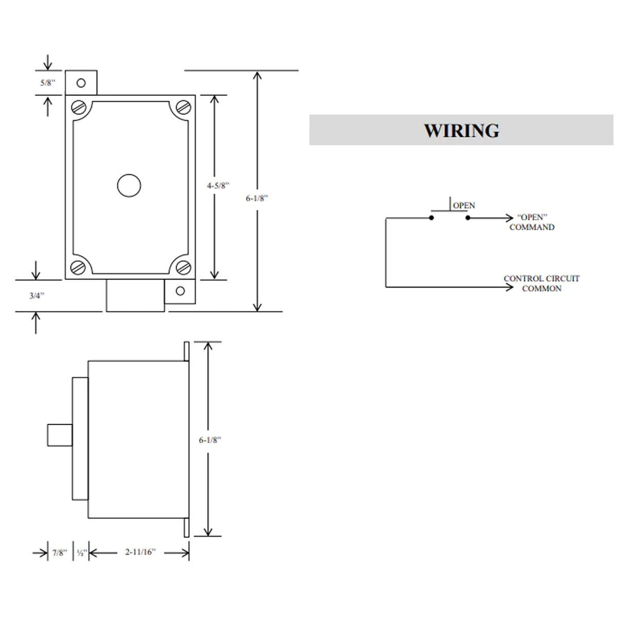 1EBX Explosion Proof Single Button Control - Technical information