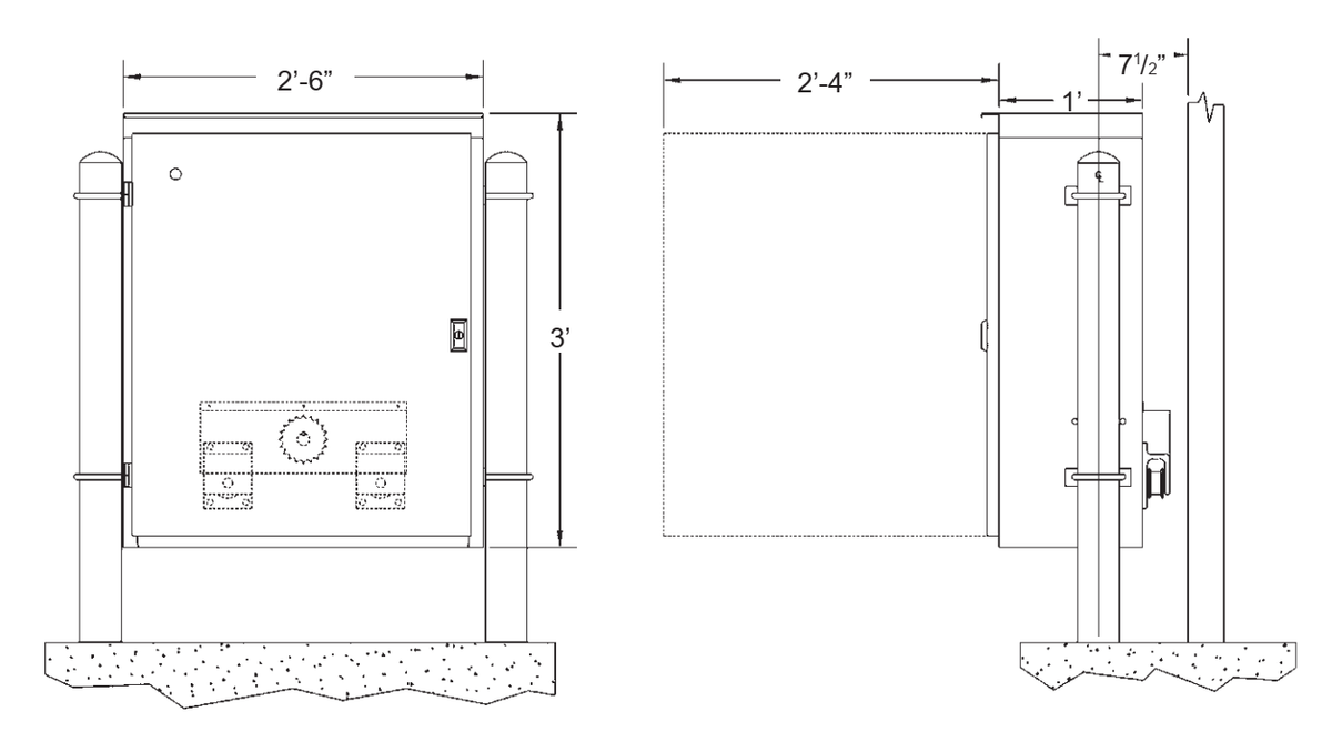 Linear OSCO VS-GSLG-223 1/2 HP Variable Speed Slide Gate Operator - Specifications