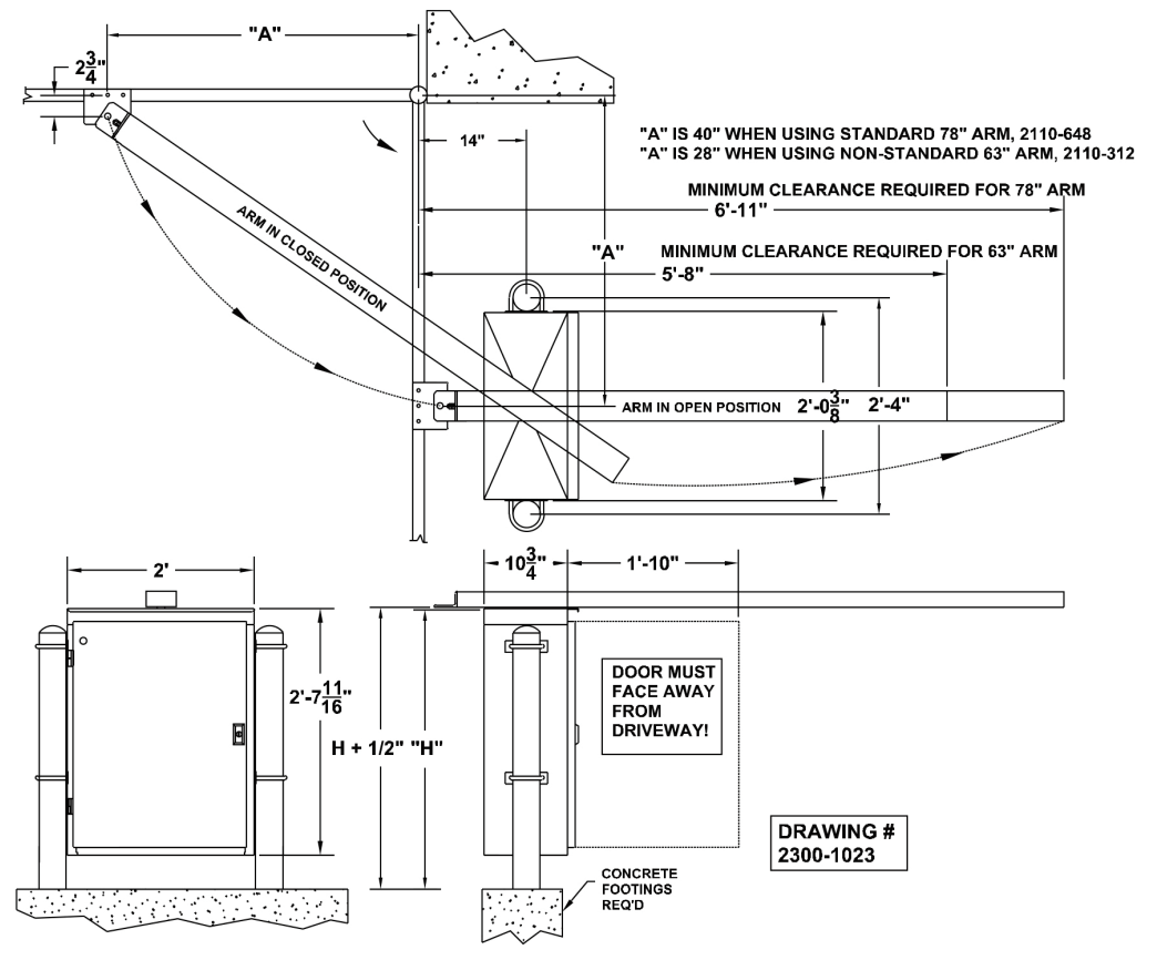 OPERADOR DE PUERTA BATIENTE LINEAL OSCO VS-GSWG-223 DE 1/2 HP CON VELOCIDAD VARIABLE - Presupuesto