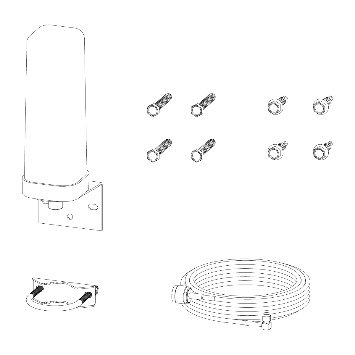 Security Brands 16-ANTOMNI - 4G LTE Omni Antenna Extension Kit – 25 Foot