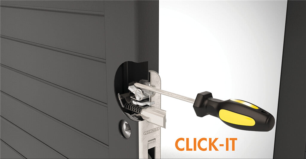 Locinox FORTYSET Mortise Lock w/ 3/4" Backset for Profiles 1-1/2" or More - COMPLETE KIT