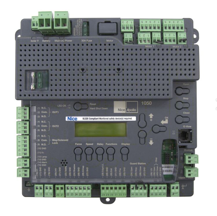 NICE APOLLO 1050U Control Board for single or dual applications, UL325 7th Edition Compliant