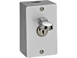 1KP Exterior Surface Mount Keyswitch w/ Cover in Single Gang