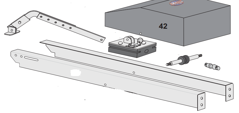 All-O-Matic ABT-200 OVERHEAD TRACK ADJUSTING BRACKET SET for OH-200