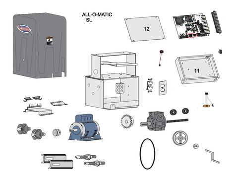 All-O-Matic DSA-AY150 CLUTCH AND DRIVE ASSEMBLY for SL-150DC