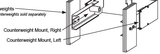 MX000641 Counterweight Mount, Left, StrongArm