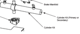 MX3547 Cylinder Kit,  40/40 Twin without Sensor