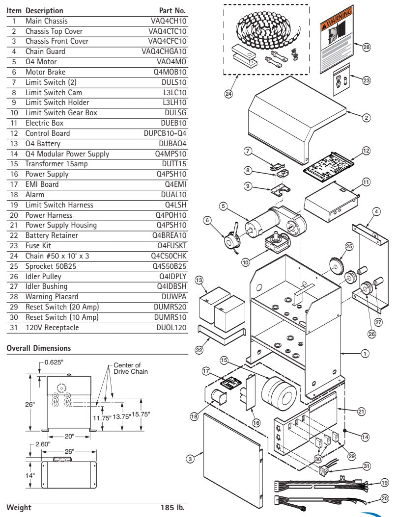 Viking Q-4 Electric Box - DUEB10