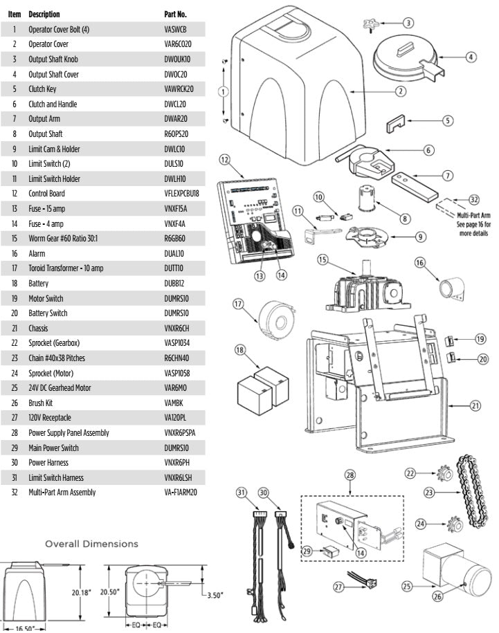 Viking R-6 Output Arm - DWAR20