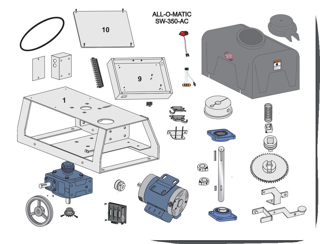 All-O-Matic SGB-300RR SWINGER ARM GATE BRACKET for SW-350DC