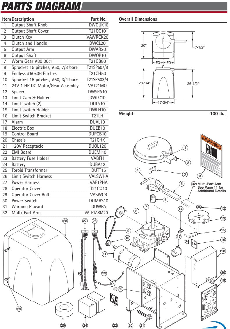 Viking Clutch and Handle - DWCL20